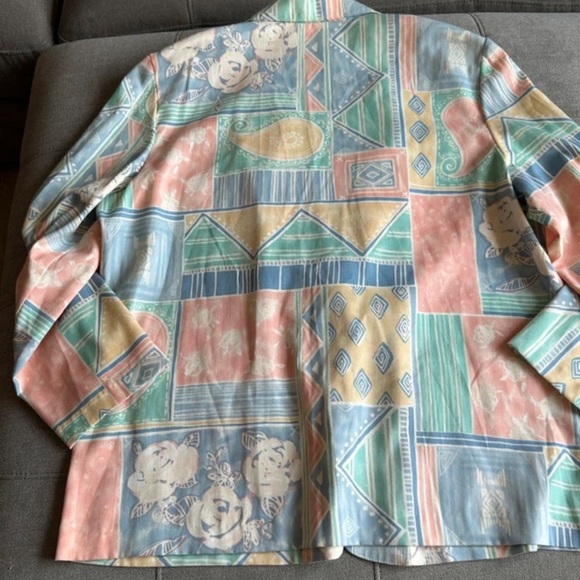 Alfred Dunner Multicolor Patterned Blazer - Picture 7 of 9